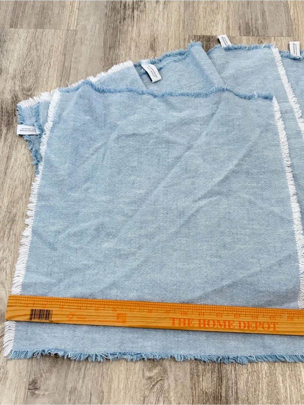5 RACHEL ASHWELL COTTON NAPKINS THE FARMHOUSE Blue  Denim Cottage